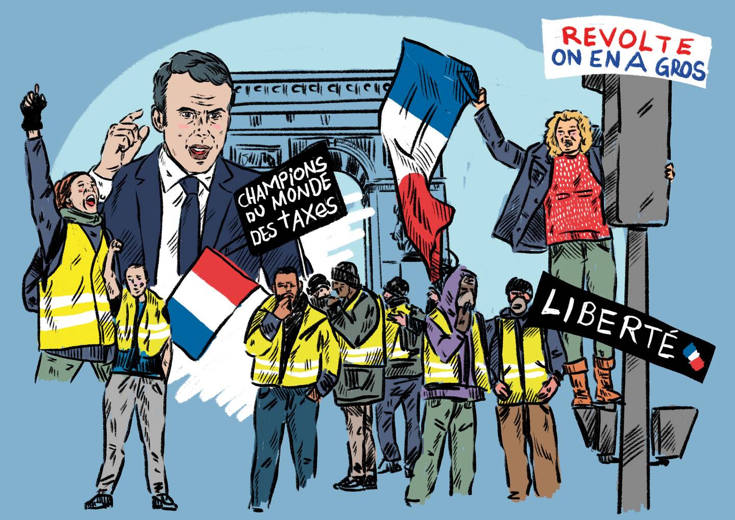 Frankreich: Soziale Bewegung, Gewerkschaften und Gelbwesten
