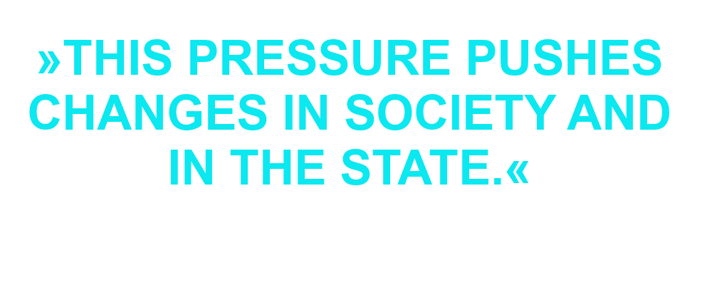"This pressure pushes changes in society and in the state."