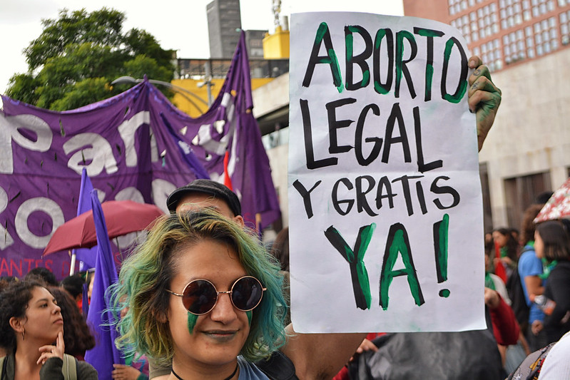 Protest für das Recht auf Abtreibung in Lateinamerika